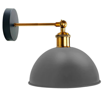  grau  Metall-Wandlampe kuppelförmiger