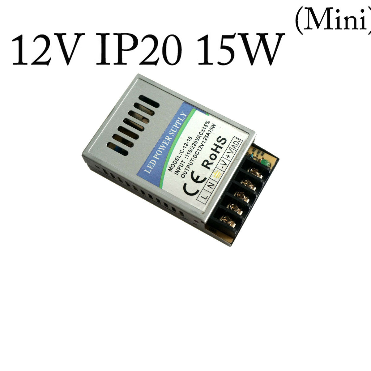 DC12V Transformator 15W-240W IP20 Mini Universal geregelter LED Transformator