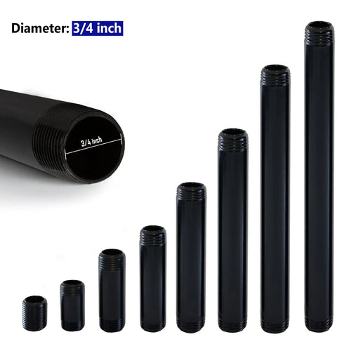 Raccordo per tubo in ferro verniciato nero, filettatura BSP da ¾ di pollice~3210