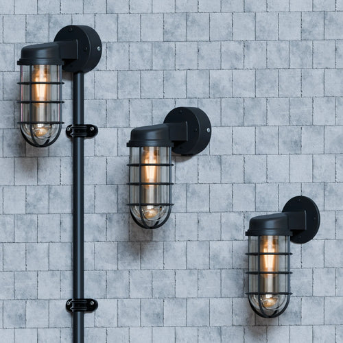 Industrie Bunker Schott Käfig Wandleuchte Lampe Leuchte ~3222