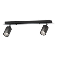 Schwarze Deckenleuchte Mehrflammig Verstellbar Rechteckig ~3287 variant