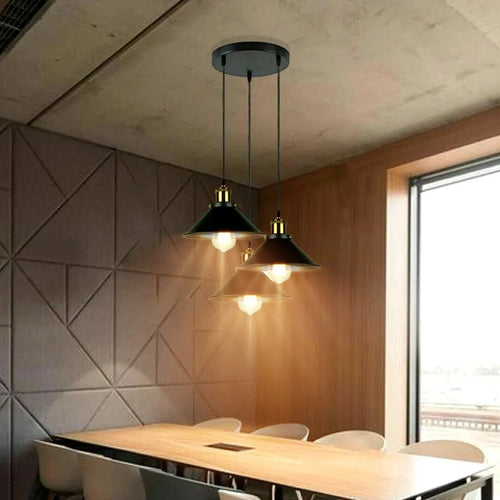 E27 hængelampe 3 pærer, højdejusterbar ~3305