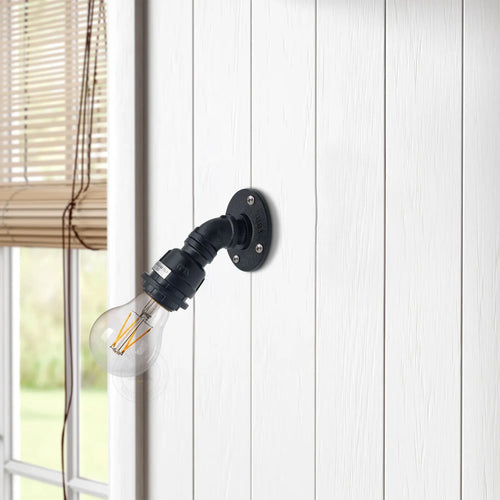 Retro Vintage Industrie Wasserpfeife Wand Lampenfassung E27 Sockel~3450