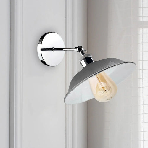Chrom Retro Industrie Wandleuchte verstellbar E27 Leuchte~3462