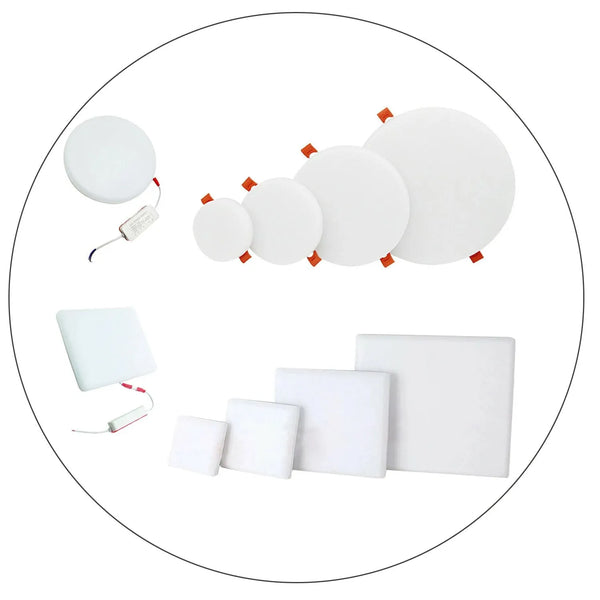 LED Ultraflaches Deckenpanel Einbau Rund & Quadratisch Kaltweiß ~3490