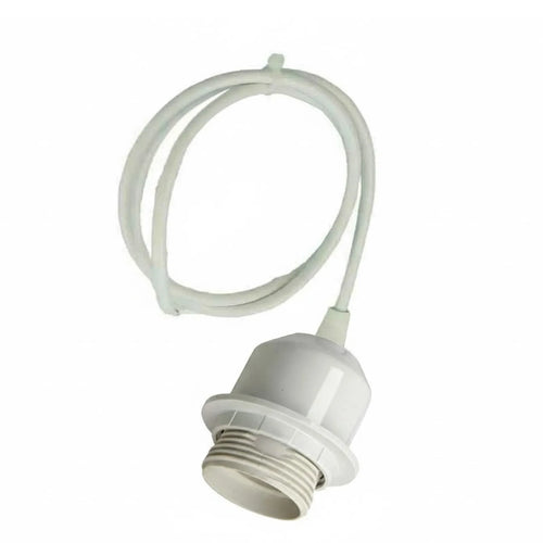 Weißes Pendelkabel mit Fassung E27 ~3544