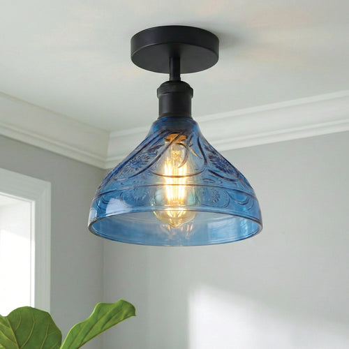 Halb bündige Deckenleuchte aus Glas, E27~3659