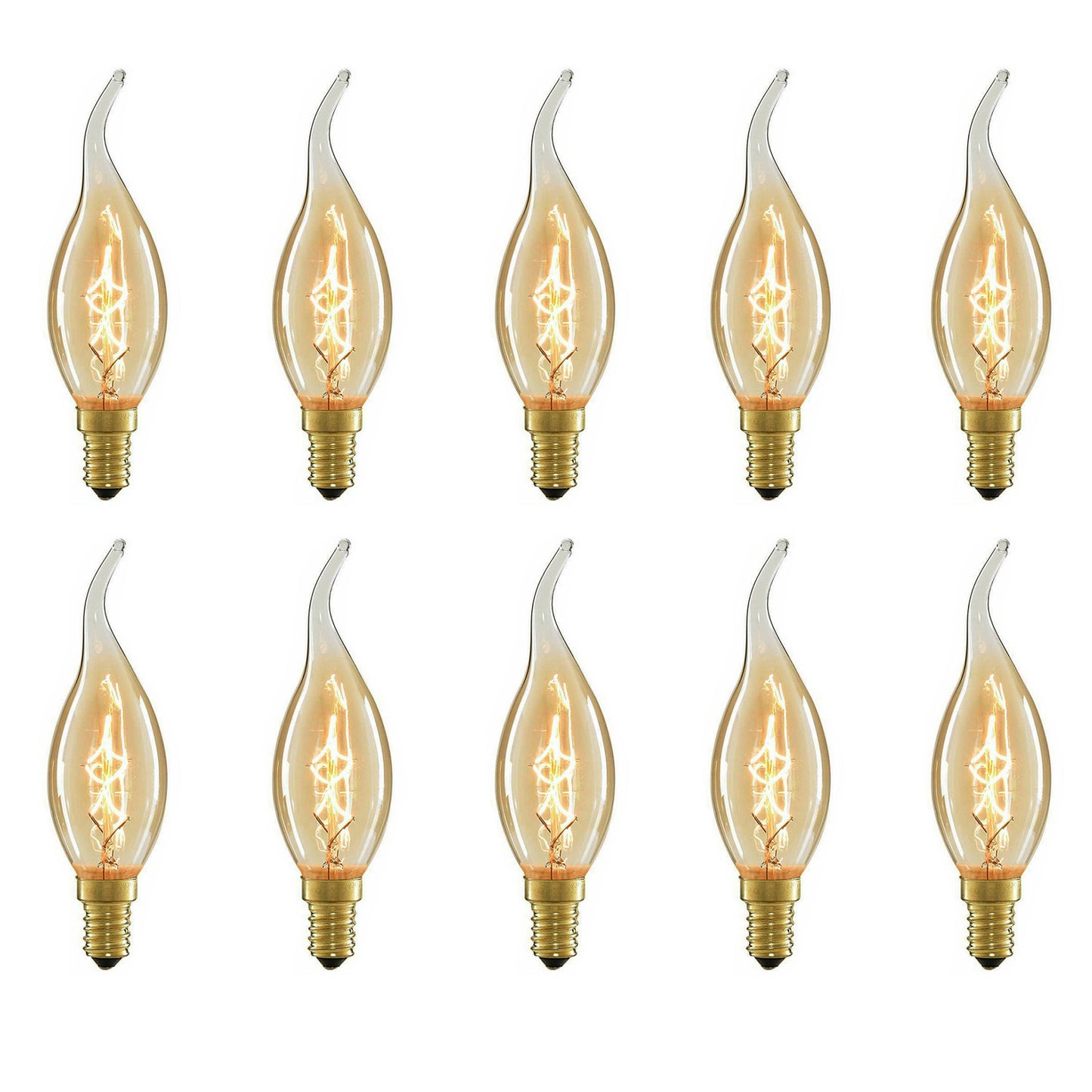 Edison Vintage-Glühbirnen E14 antike Glühlampe warmweiß nicht dimmbar Spiralfilamente 