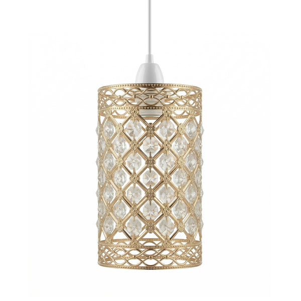 Marokkanischer Pendelleuchtenschirm – Französisches Goldkristall, E27~3639