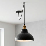 Industrial Spider Pendelleuchte, E27 gebogenem schirm mit Stoffkabel~3638