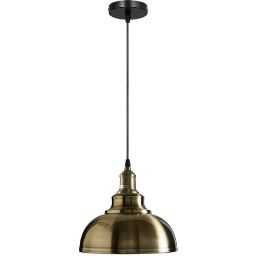 Antik Kupfer Pendelleuchte Halbkugel Retro Stil E27 ~3724