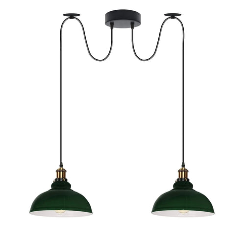 Spinnen-Pendelleuchte, Affenschaukel 2er-Köpfen Decken Lampe E27 Metallschirme~3800