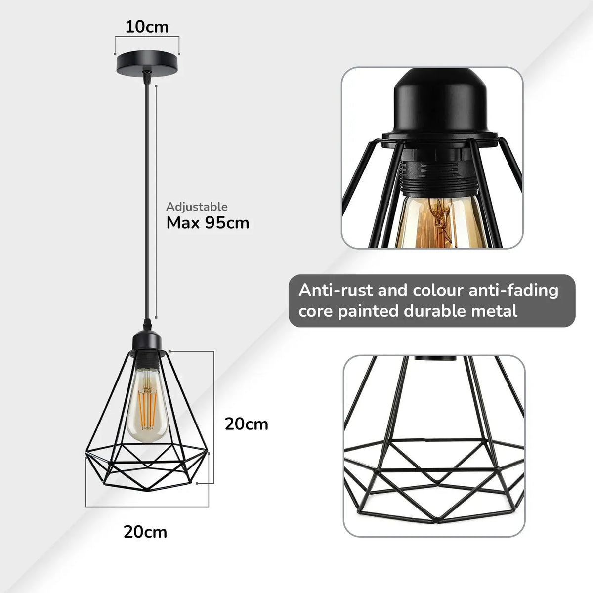 wire cage pendant light