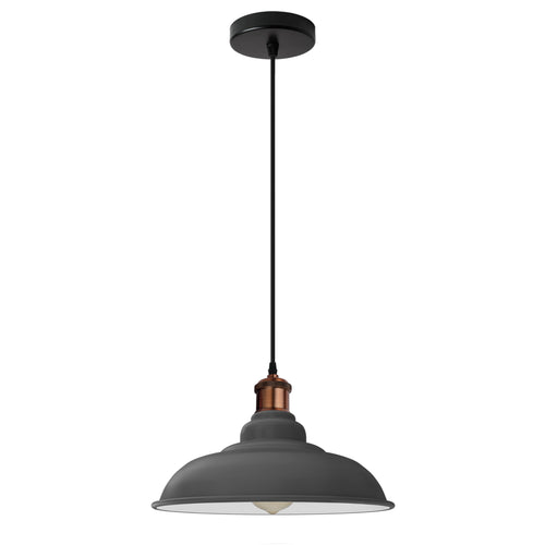 Lampada da soffitto vintage E27 colore grigio per isola cucina ~ 2828