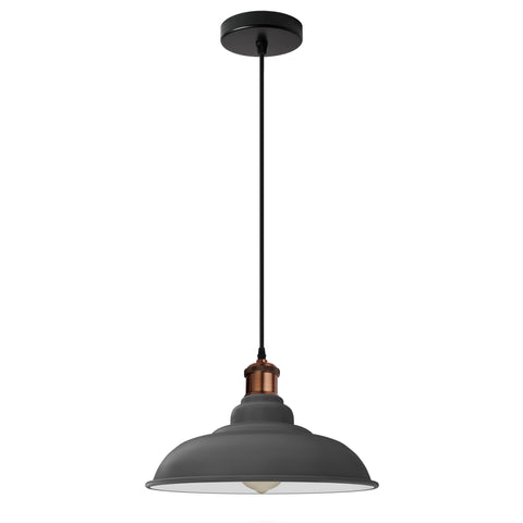 Lampada da soffitto vintage E27 colore grigio per isola cucina ~ 2828