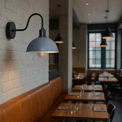 Wandlampe Innen Metall E27 21cm ~3313