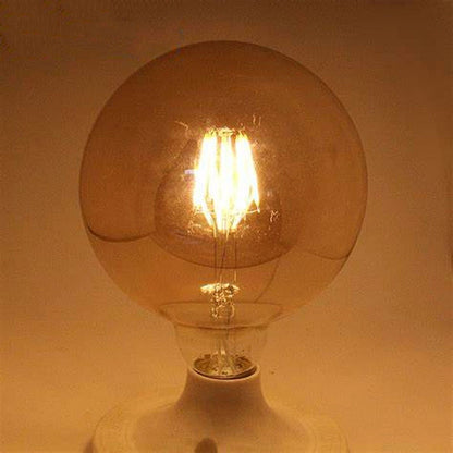 Vintage LED E27 G125 Bernsteinfarbene 8W Glühbirne~1571
