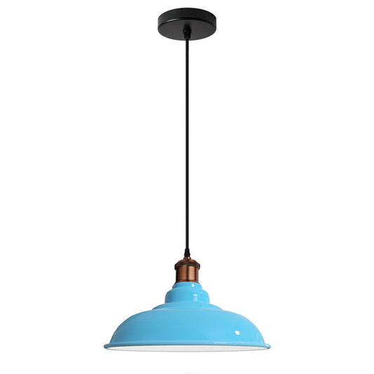 Moderne Pendelleuchte blau – E27 – 195cm Kabel – Komplettset aus Metall ~ 2823