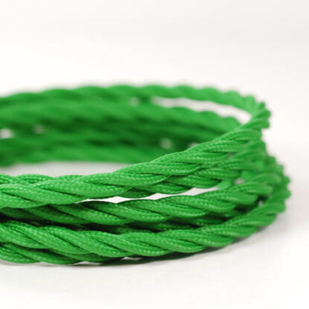 2-adriges grünes verdrilltes Kabel - 1 m