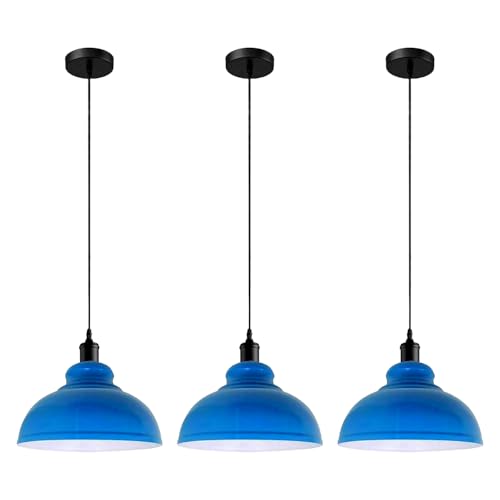 LEDSone 3pz Lampada Sospensione Industriale Vintage Metallo ~3422