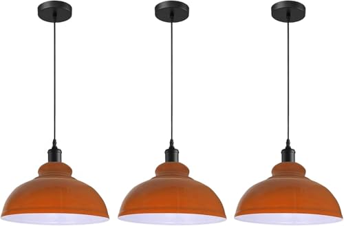 LEDSone 3pz Lampada Sospensione Industriale Vintage Metallo ~3422