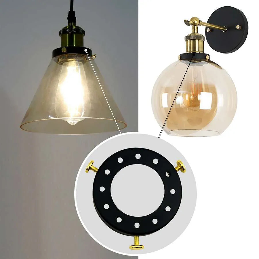 Deckenlampe Glasersatz Anneome 2er Set Glas Lampenschirme – Transparent, 120 Mm, Passend Für Pendelleuchten, Decken- & Wandleuchten