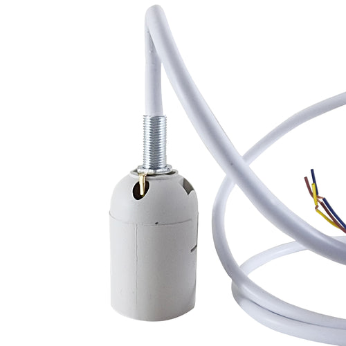 20 mm Decken Pendelleuchte weißer Kunststoff Glühbirnen Anhängerhalter ~ 2896