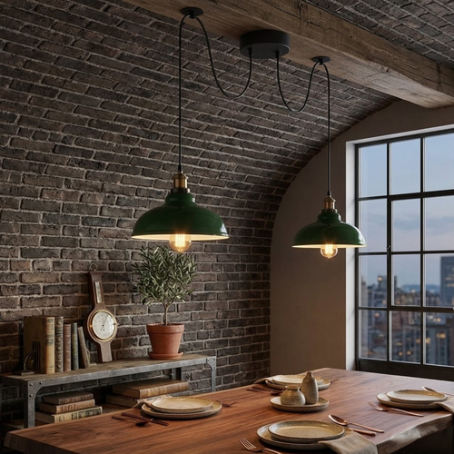 Spinnen-Pendelleuchte 2er-Köpfen, Affenschaukel restaurant bar Deckenlampe E27 ~3800