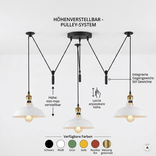 Dreiflammig Pendelleuchte Mit Harbour Schirm ~3568