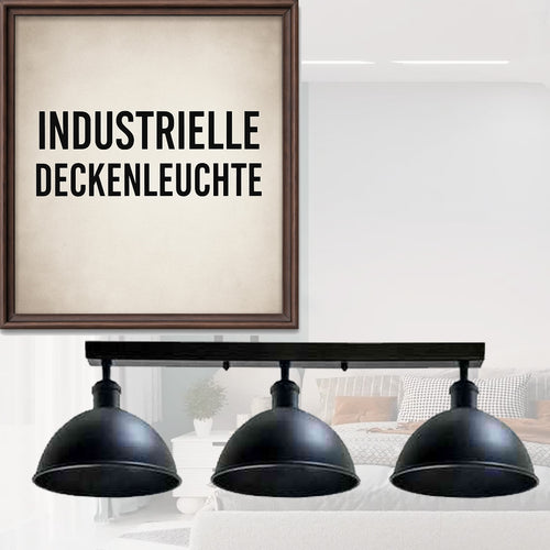 Industriel loftlampe med 3 flammer | Ø 21 cm ~ 3315