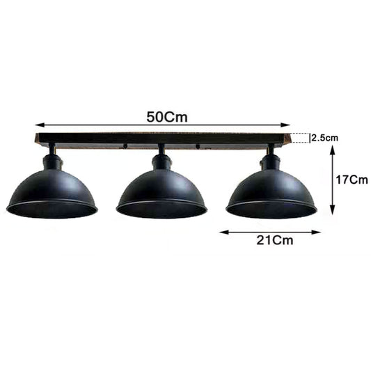 Industriel loftlampe med 3 flammer | Ø 21 cm ~ 3315