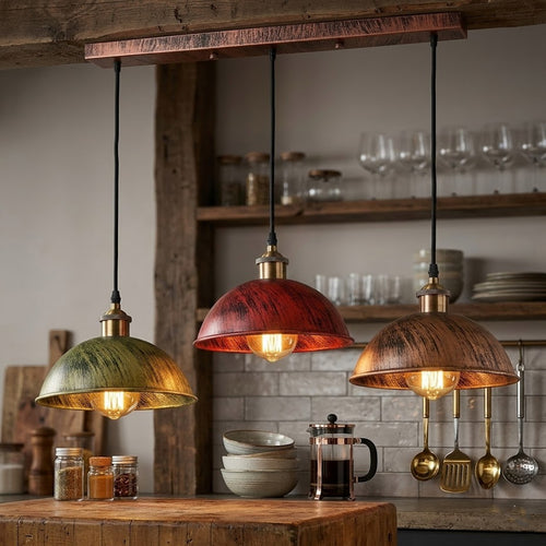 3 Flammige Hängelampe Bunt ~3585