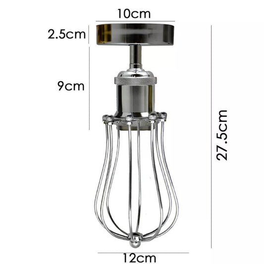 Vintage Ballondrahtkäfig Deckenleuchte~3160