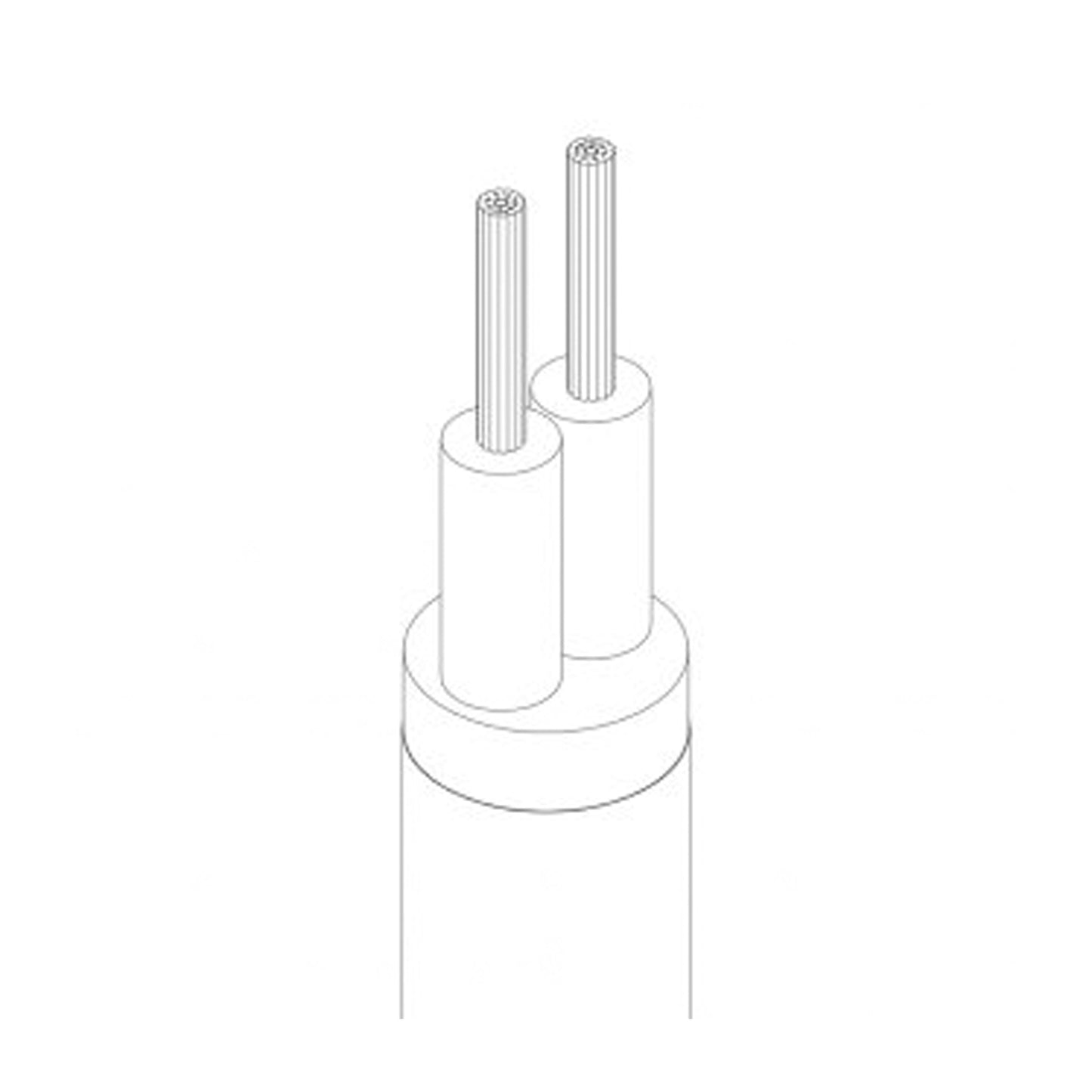 Dunkelblaues 2 adriges Elektro Rundkabel mit Stoffüberzug, ideal für Leuchten, Blitze und Lampen~2658