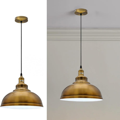 Zweierpack Pendelleuchten aus Gelbes Messing ~3559