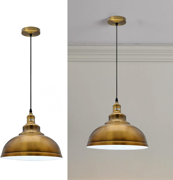 Zweierpack Pendelleuchten aus Gelbes Messing ~3559