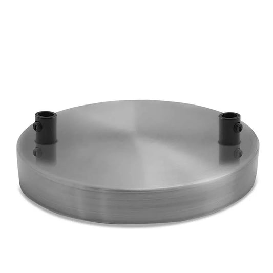 Satiniertes Nickel Deckenrosette(2-er) Platte Metall rund für Innenleuchte