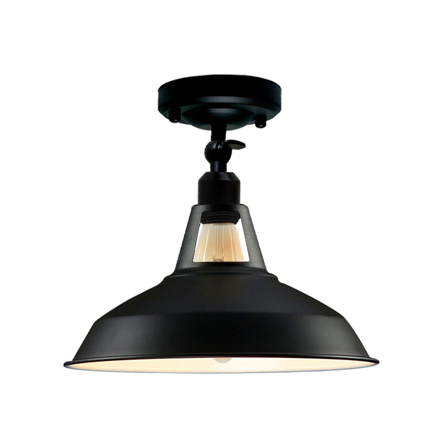 LEDSone Hängelampe Retro Design - Rattan-Look Pendelleuchte, Orange, Verstellbar, E27 Sockel, 95 Cm Kabel