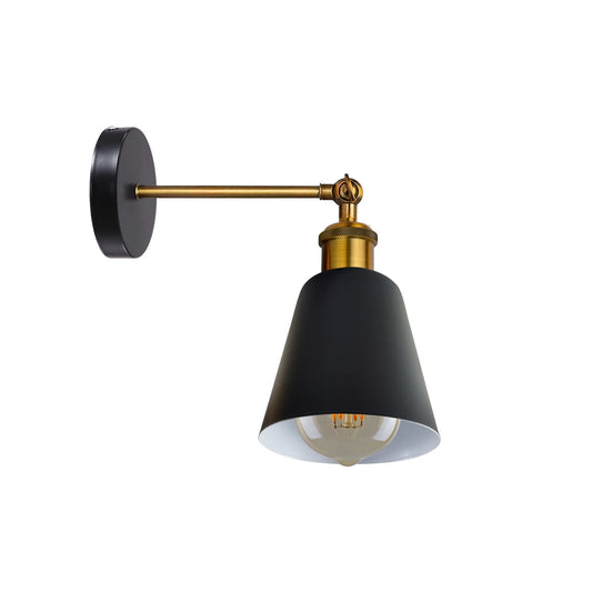 Retro Wandleuchte Konisch Messing Verstellbar E27 ~3316
