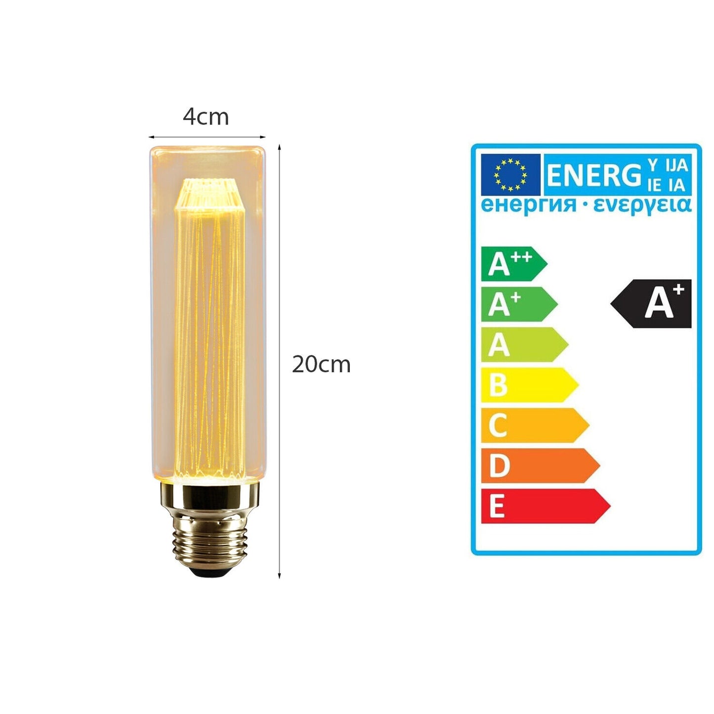 LED Deko Edison Glühbirne Vintage Bernsteinglas  E27~3152