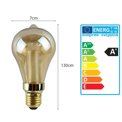 LED Deko Edison Glühbirne Vintage Bernsteinglas  E27~3152