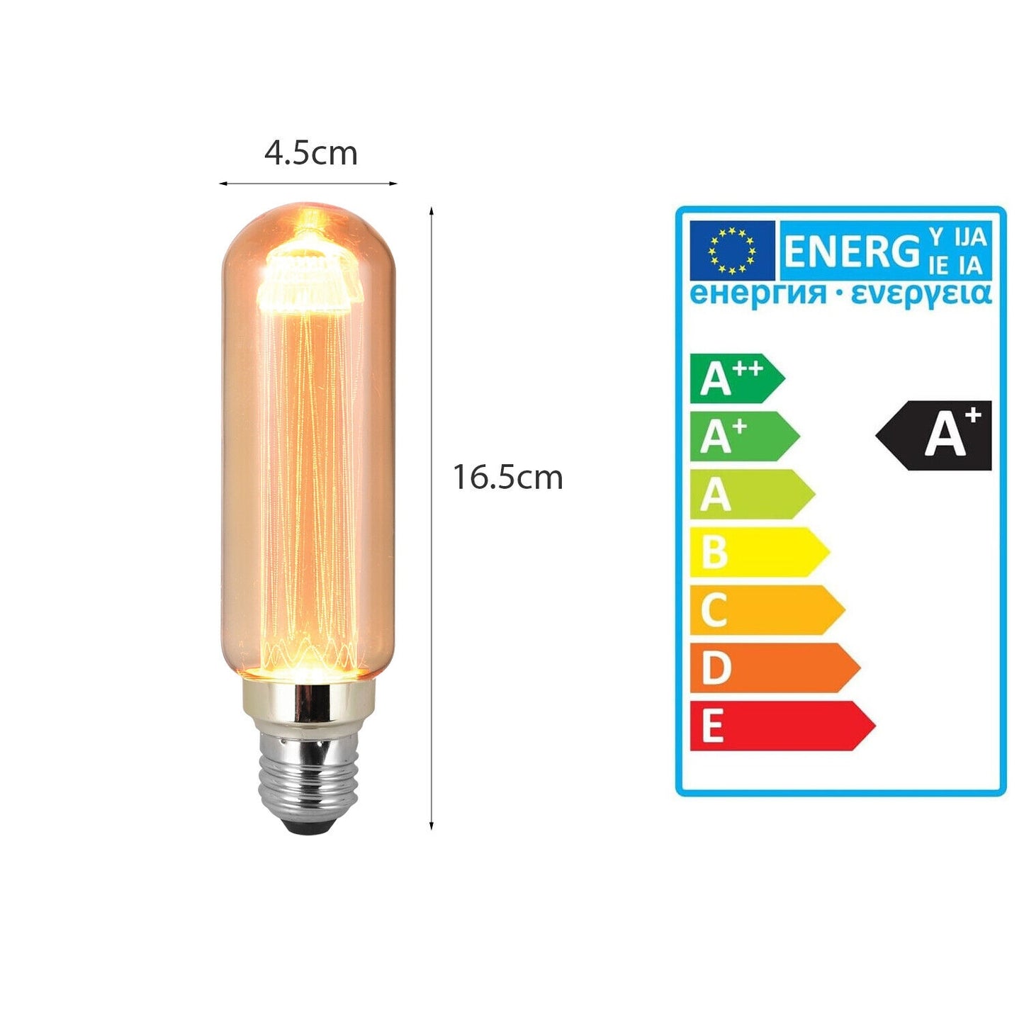 LED Deko Edison Glühbirne Vintage Bernsteinglas  E27~3152