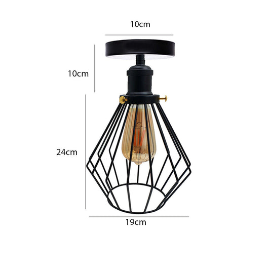 Moderne Dimand Cage Loftlampe til Stue ~ 3331