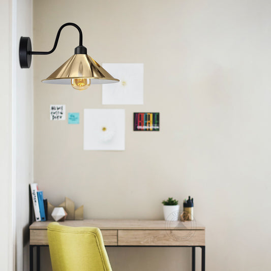 Vintage Schwanenhals Wandleuchte Innen~3413