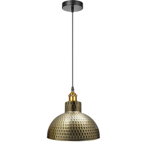Retro Moroccan Pendelleuchte Messing Gehämmert E27 ~3205
