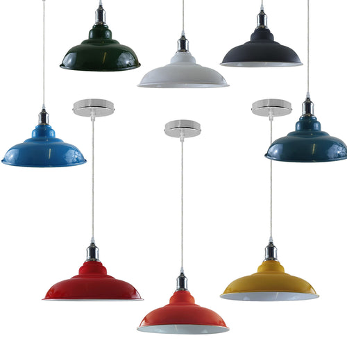 Industriel pendellampe Vintage hængelampe Fabrikslamper ~3280