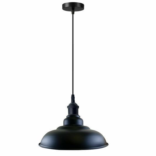 Retro hängelampe schwarz küchenlampe Pendellampe E27 | Ø 32cm ~ 3370