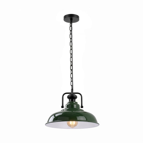 Gutsherrenleuchte mit Kette – Vintage Industrie Pendellampe  | Ø32cm | E27 ~3495