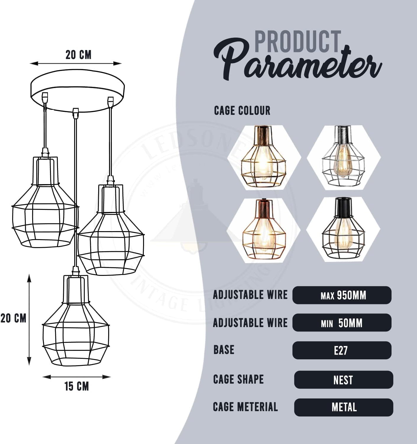 vintage with adjustable light