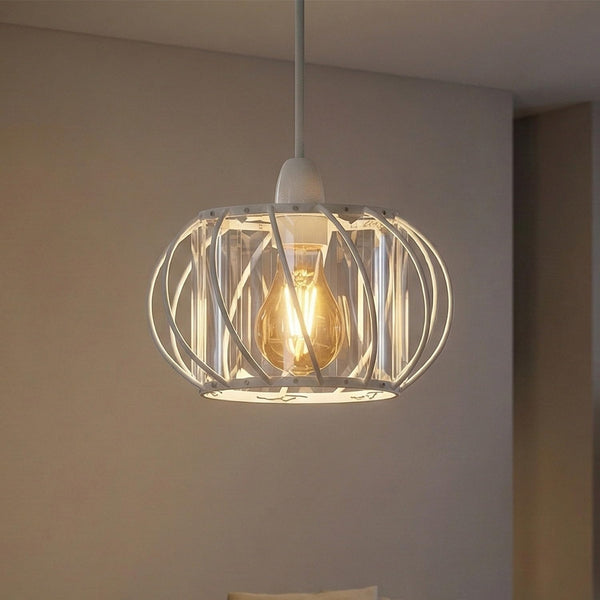 Kristall Glas Hänge Pendel Lampe Deckenleuchte~4024